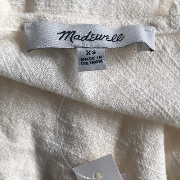 NWT Madewell Ivory Crochet Tie-Back Tank Top Sz XS - Picture 5 of 5